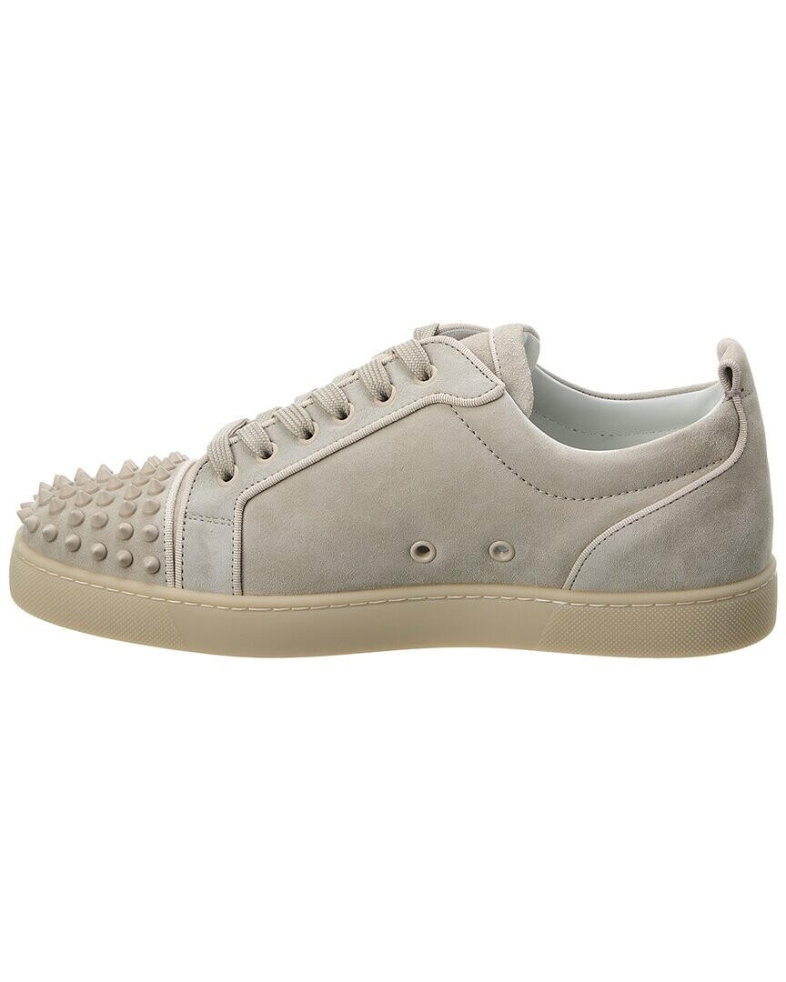 

Christian Louboutin Louis Junior Spikes Замшевые кроссовки, белый