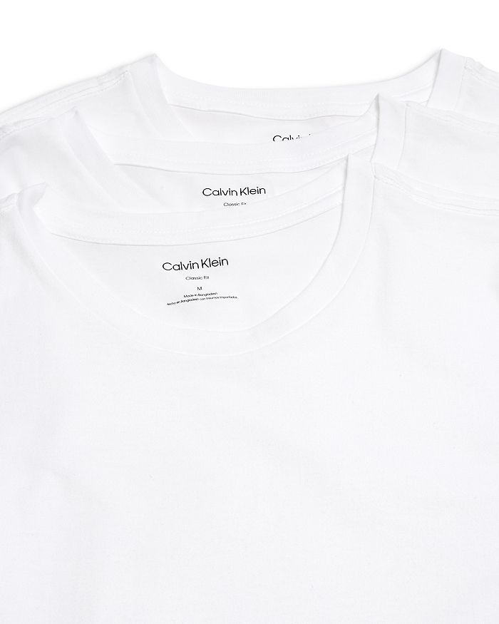 Классические футболки с круглым вырезом, набор из 3 штук Calvin Klein, белый — фото 2