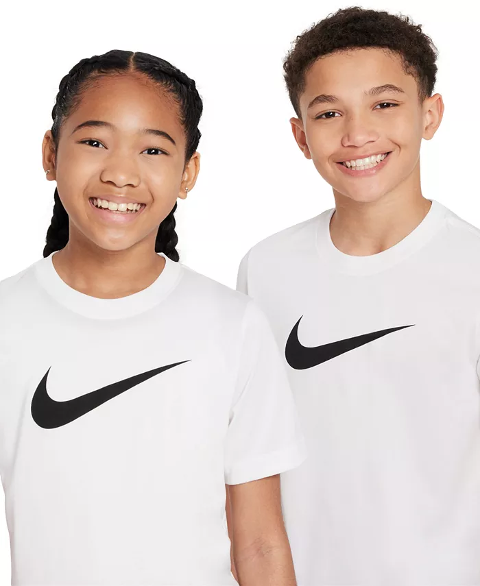Футболка с длинным рукавом Big Kids' Legend с логотипом Swoosh технология Dri-FIT Nike, белый — фото 3