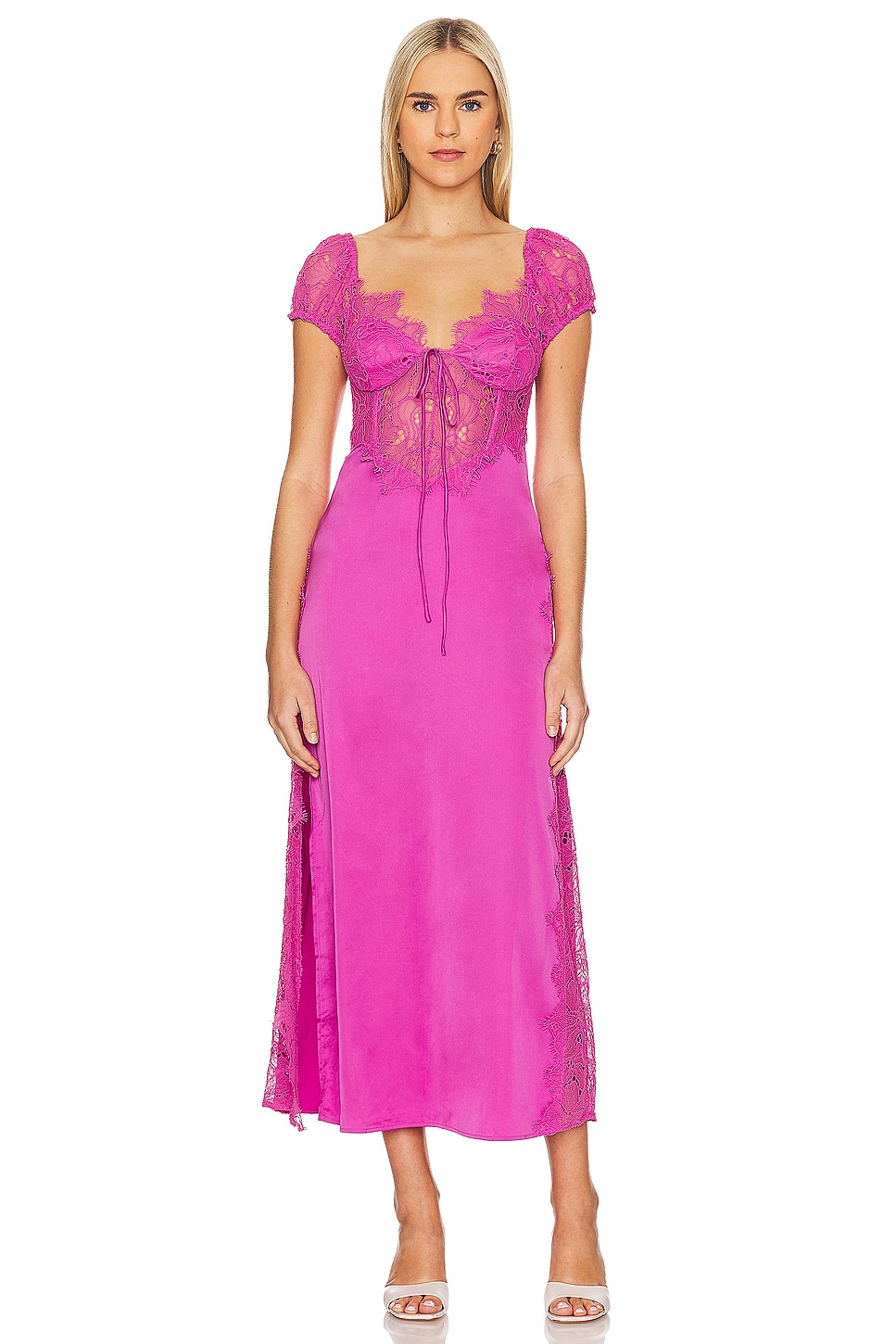 

Платье макси кейси For Love & Lemons, розовый