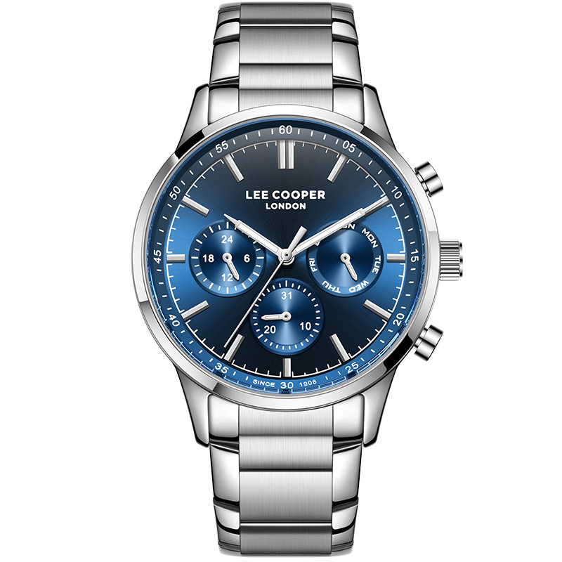 

Lee Cooper Мужские часы UK Cool Pack с кварцевым механизмом и синим циферблатом