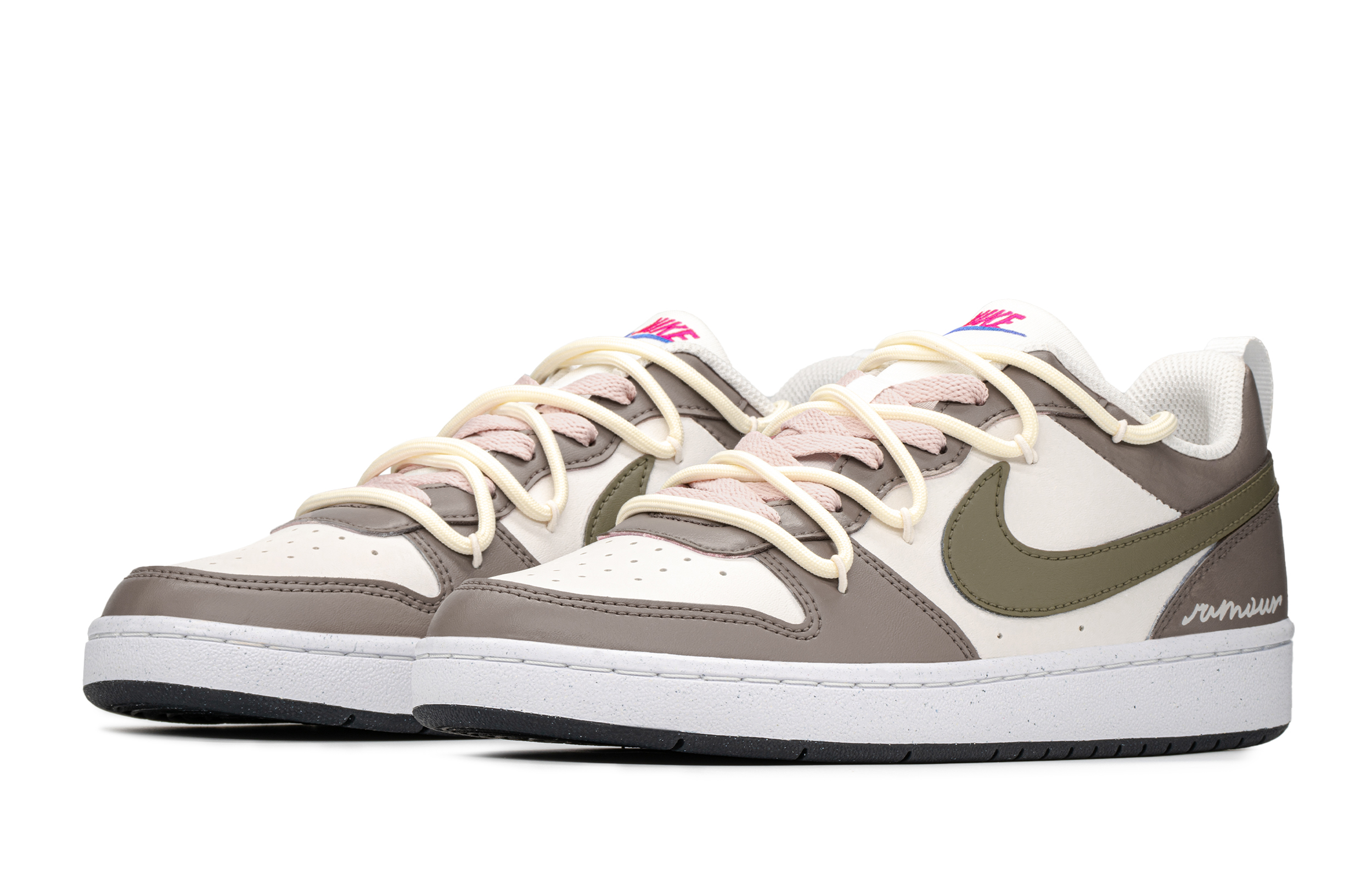 

Кроссовки Nike Court Borough Skateboard Shoes Women's Low-Top Brown/beige/gold