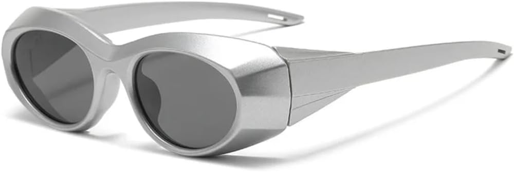 

Винтажные солнцезащитные очки в стиле стимпанк для женщин и мужчин, роскошные панк-очки, популярные солнцезащитные очки будущего для спорта, защита от УФ-излучения UV400 TVTBBVV, Silver Black