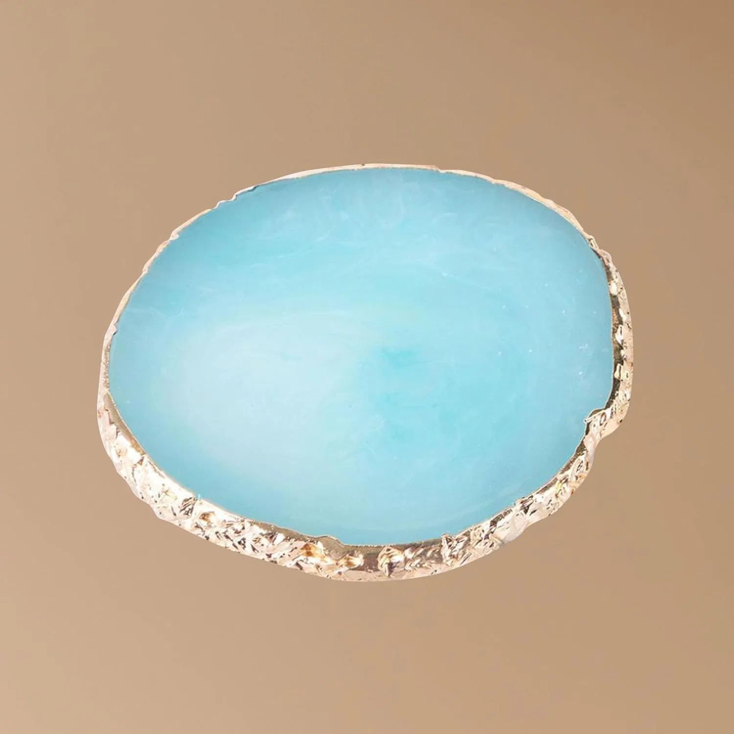 Палитра для нейл-арта из смолы с золотой отделкой «Agate Texture» Generic, Blue — фото 2