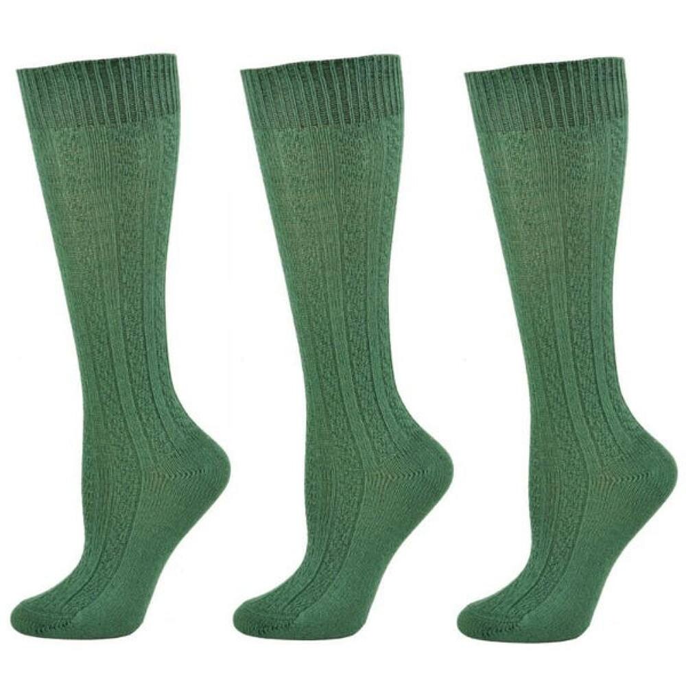 

Классические хлопковые гольфы косой вязки, упаковка из 3 пар WEAR SIERRA, цвет Hunter Green