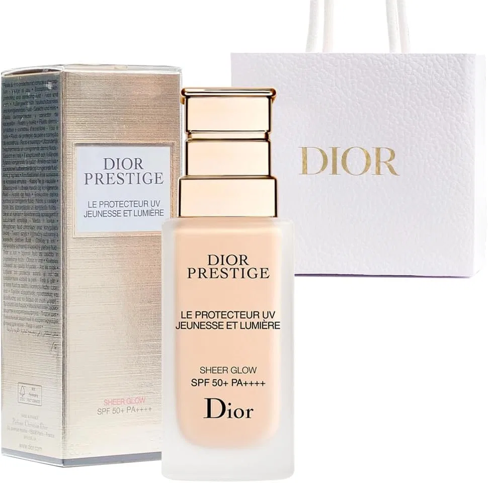 Солнцезащитный праймер Dior Prestige White UV Protector Lumiere Sheer Glow SPF 50+ PA+++, 30 мл, охра