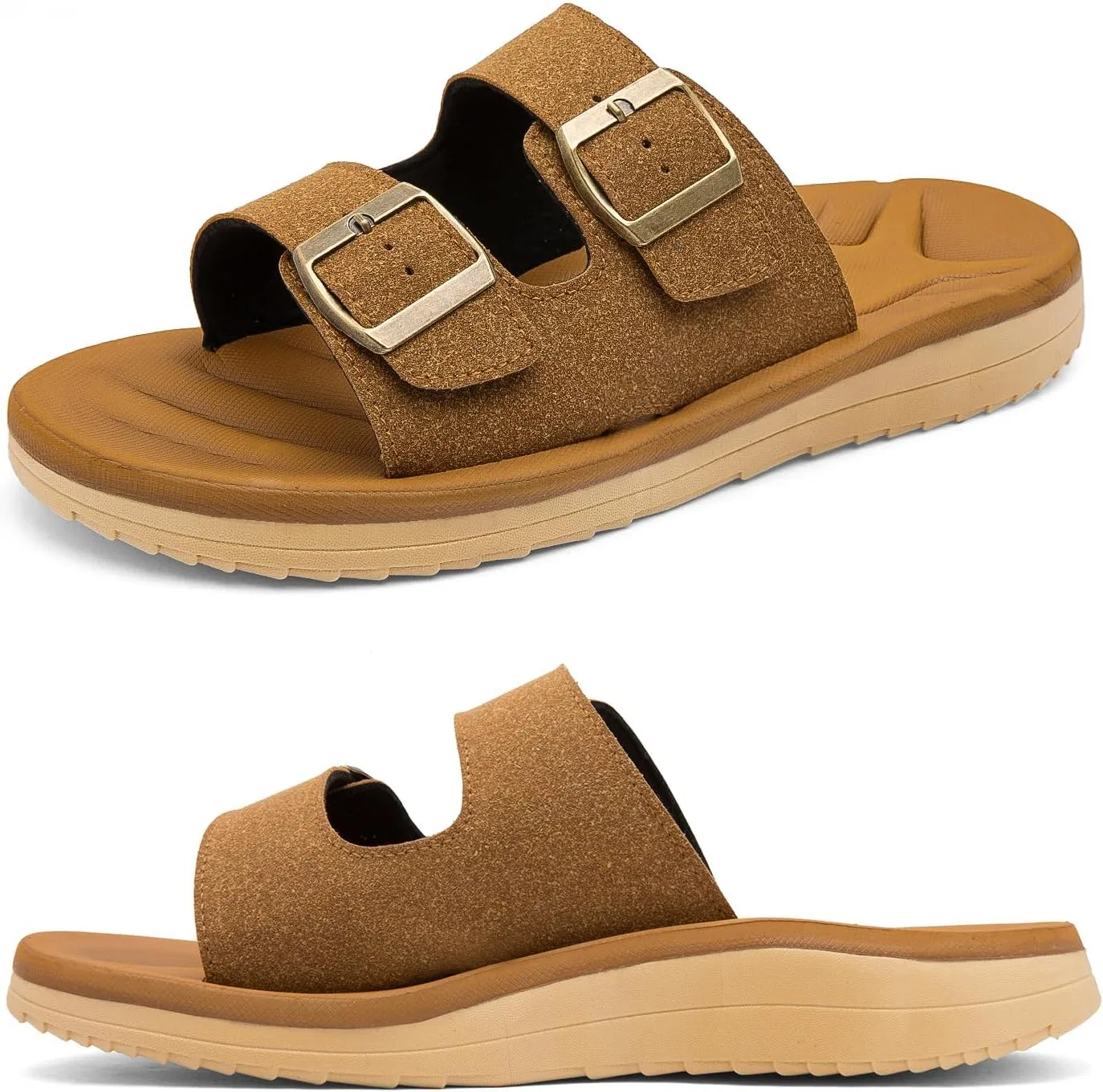 Сандалии мужские с поддержкой стопы, с регулируемыми пряжками, Bright Brown Subbxre