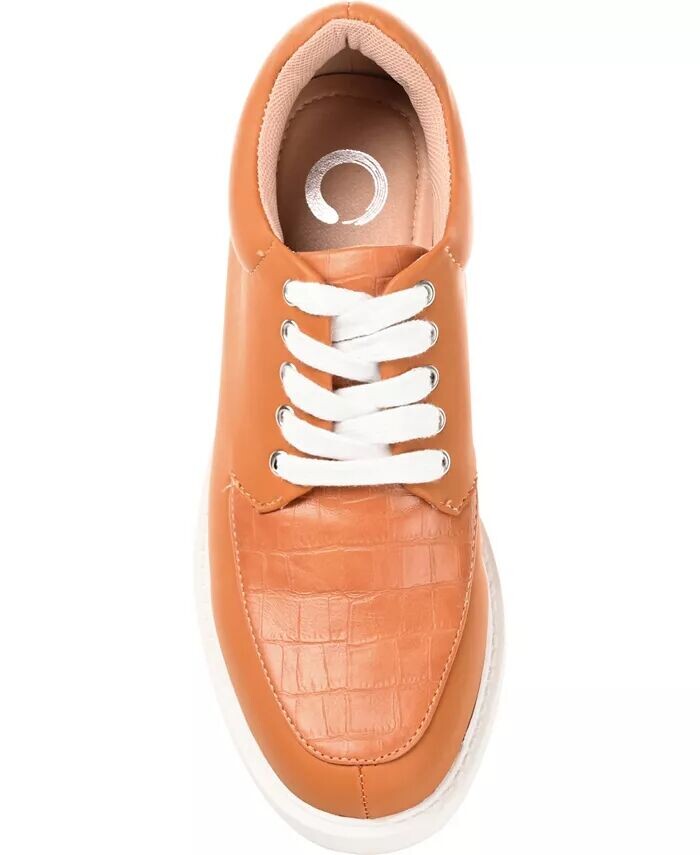 Женские оксфорды Aliah Lace Up Journee Collection, коричневый/бежевый — фото 4