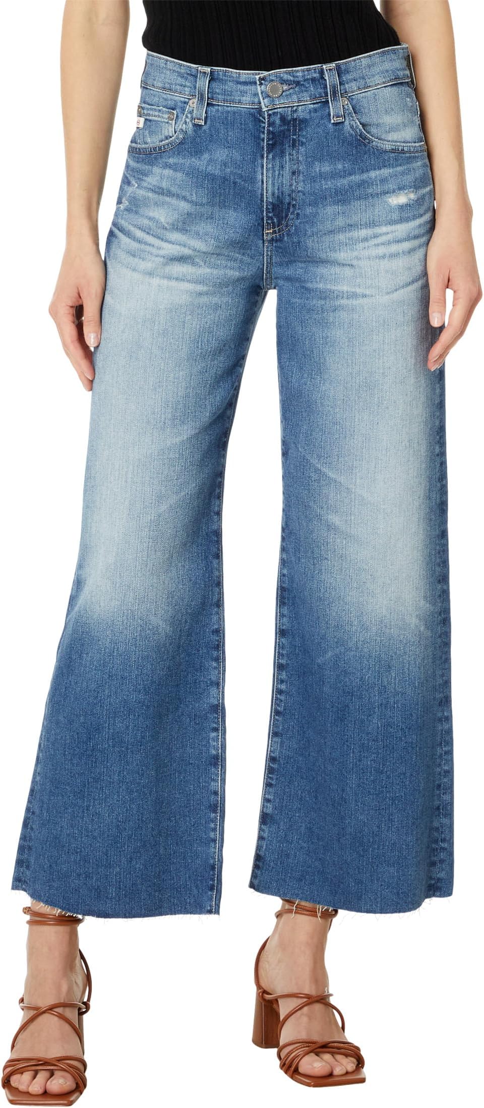 

Джинсы AG Jeans Saige High Rise Straight Wide Leg Jean in 17 Years Wilshire, цвет 17 Years Wilshire