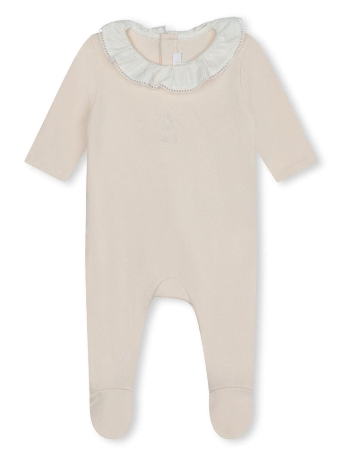 

Chloé Kids пижама с вышитым логотипом, нейтральный цвет
