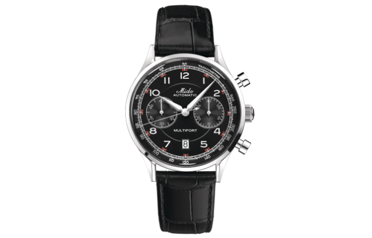 

MIDO Часы Helm Automatic Mechanical Movement Men's Watch Watch 42mm Black Dial Stainless Steel Case Genuine Leather Strap, Black Dial