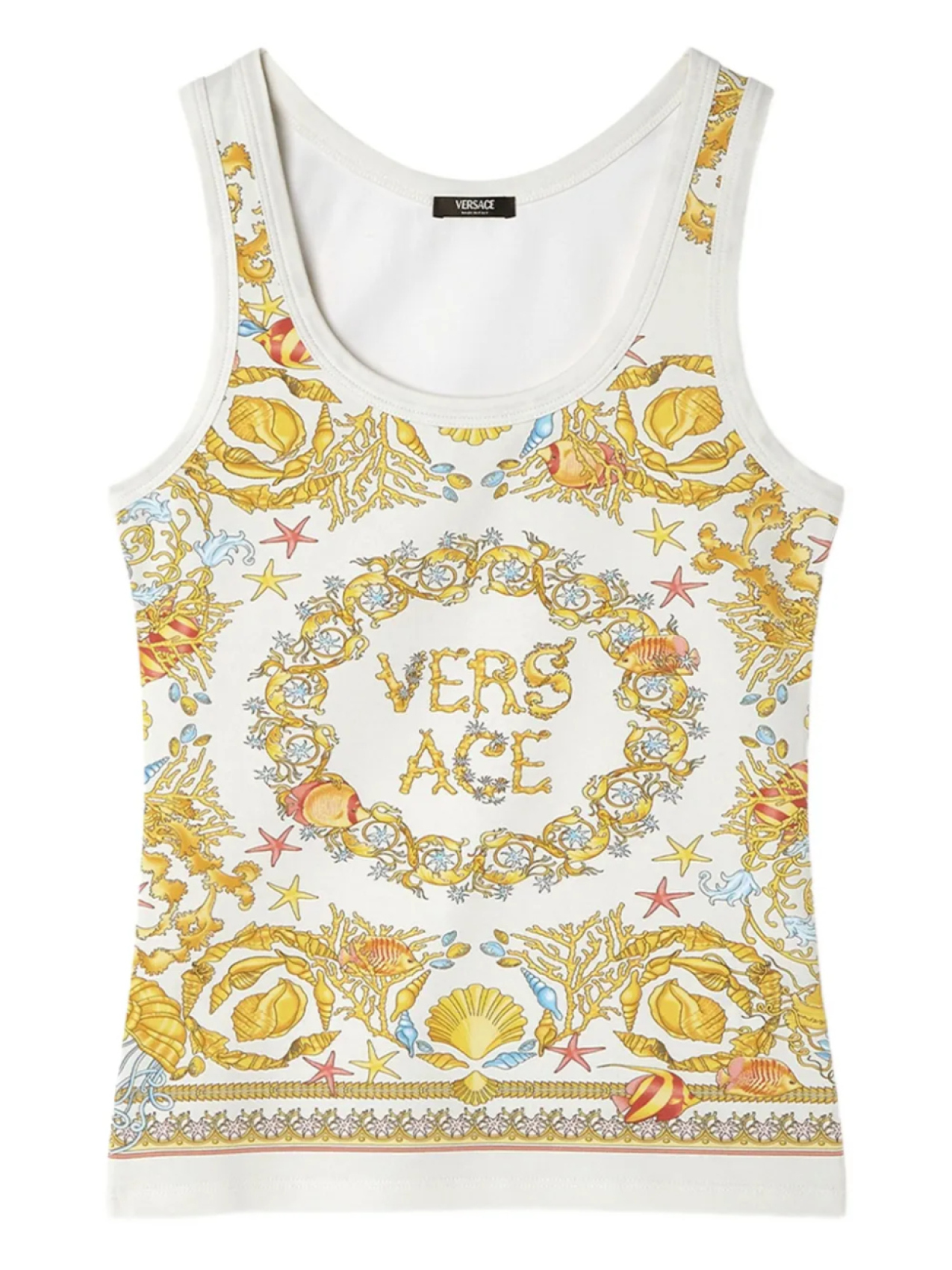 

Versace топ Underwater Barocco, белый