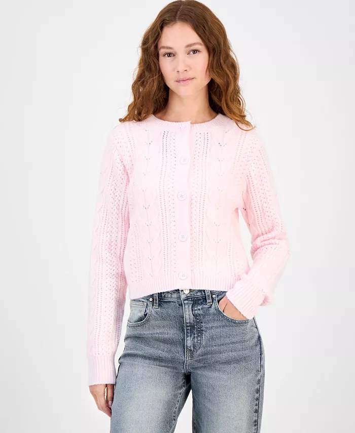 

Детский кардиган с косичками и застежкой на пуговицы Hippie Rose, розовый