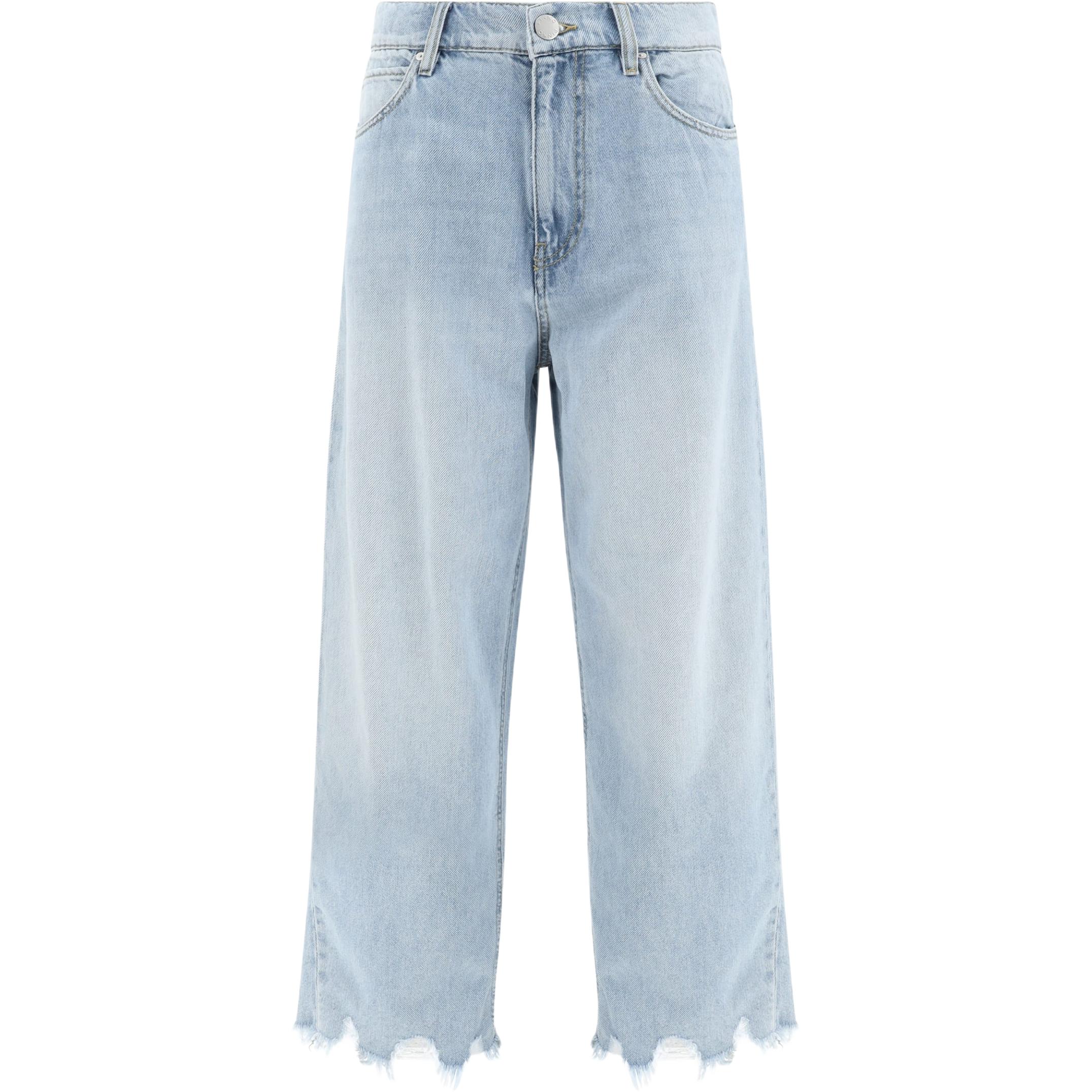 

Джинсы Estelle Egg с бахромой по низу и расклешенные PINKO, светло-голубой