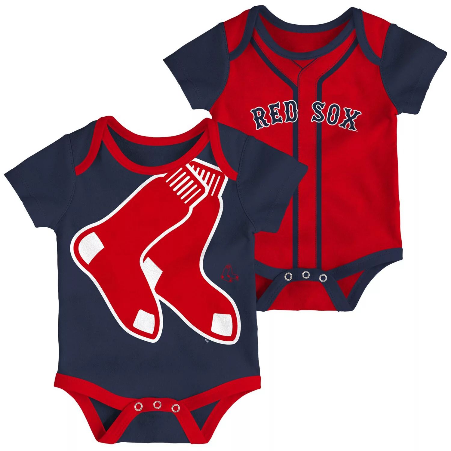 

Комплект из 2 двойных боди для младенцев, темно-синий/красный Boston Red Sox Outerstuff