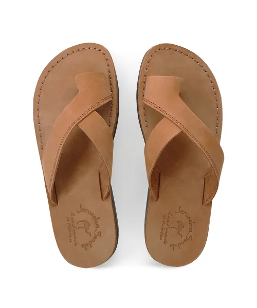 Унисекс сандалии из нубука Jerusalem Sandals ECHO-HONEY бежевые — фото 4