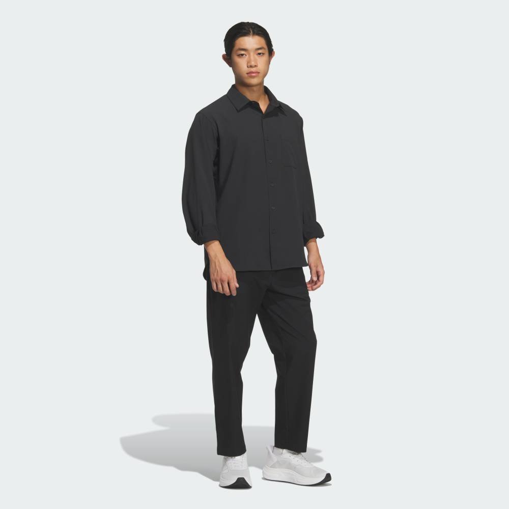Официальная рубашка Premium Regular Fit с длинными рукавами и пуговицами. Adidas, black — фото 3