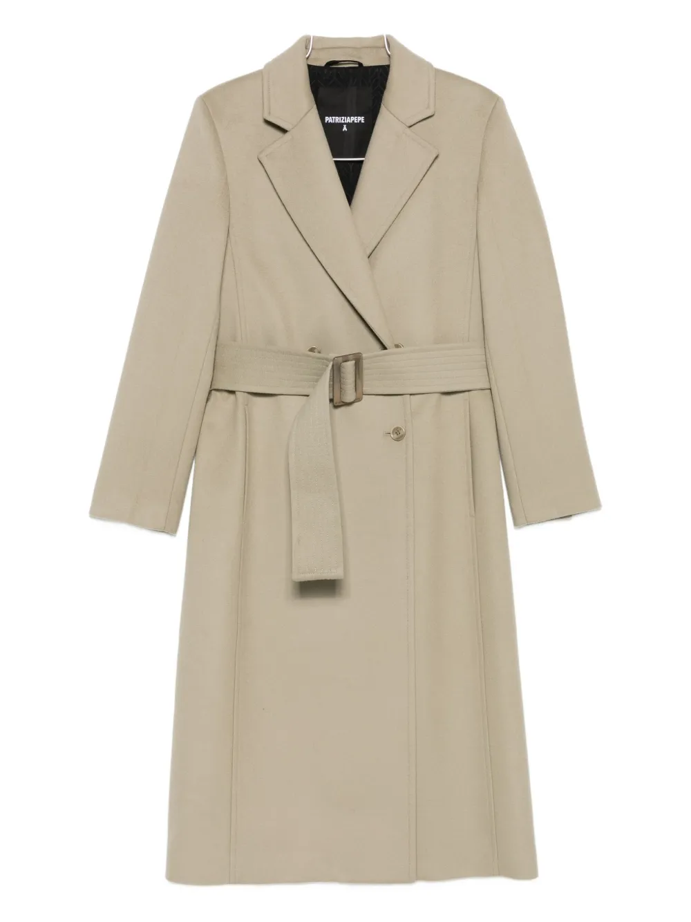

Двубортное пальто с поясом Patrizia Pepe, нейтральный