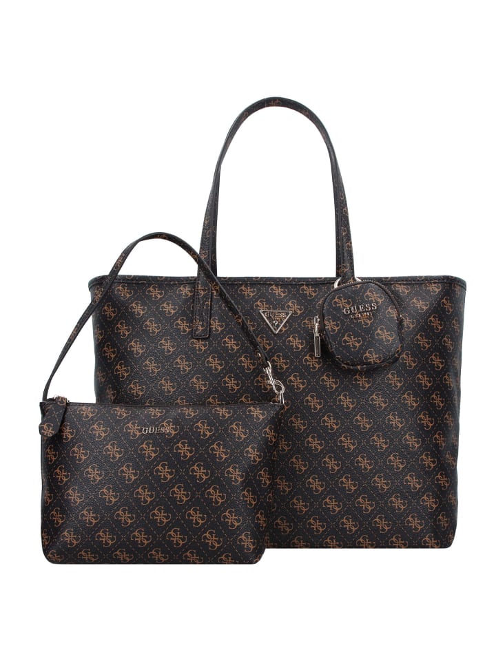 

Сумка шоппер Guess, цвет brown logo