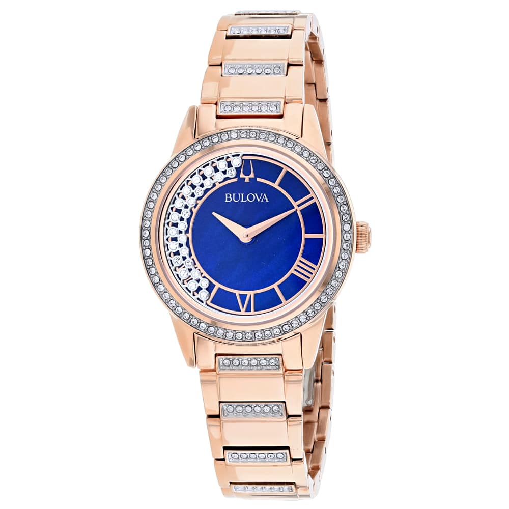 

Женские часы Bulova с синим перламутровым циферблатом Bulova, Blue Mother Of Pearl