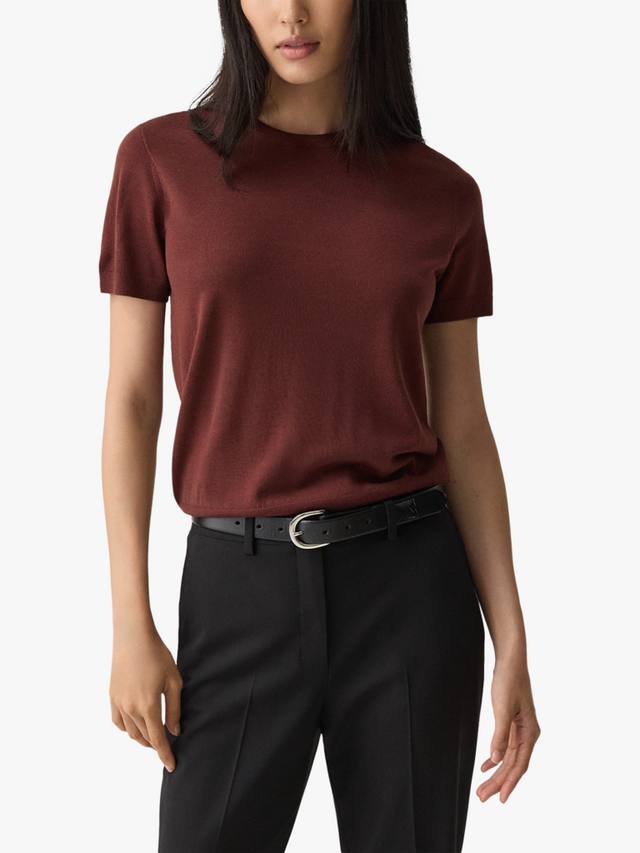 

Регал свитер из чистой мериносовой шерсти Theory, Burgundy