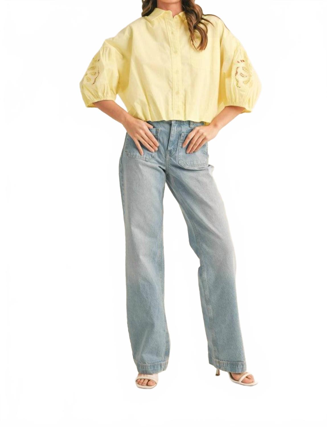 

Сладкий побег рубашка с воротником и пуговицами в лимонном цвете &merci, Lemon