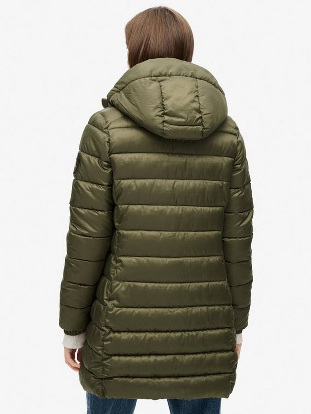 Мягкое пальто с капюшоном fuji средней длины Superdry, цвет Dusty Olive Green — фото 4