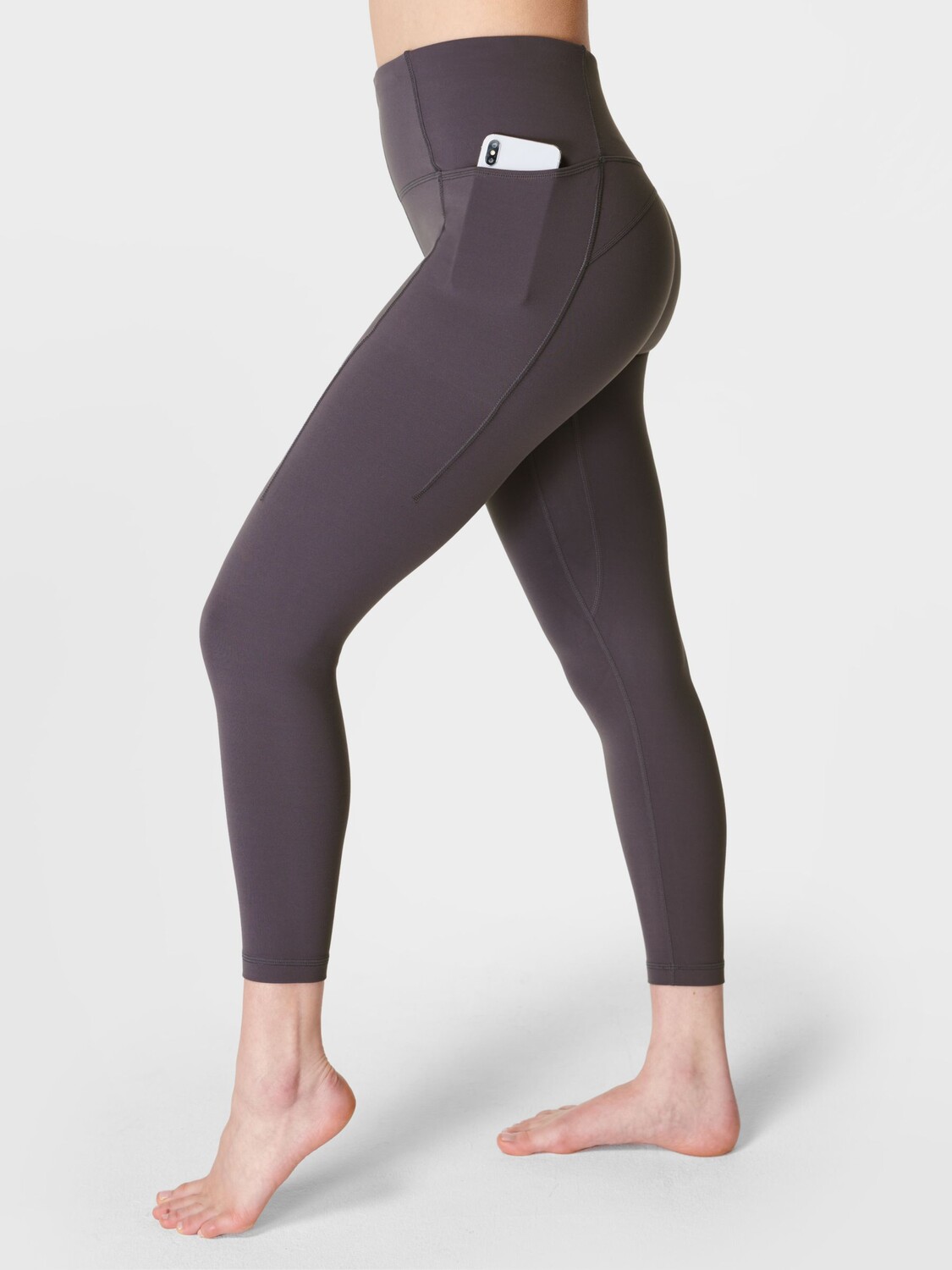 

Супермягкие леггинсы для йоги Sweaty Betty 7/8, серые