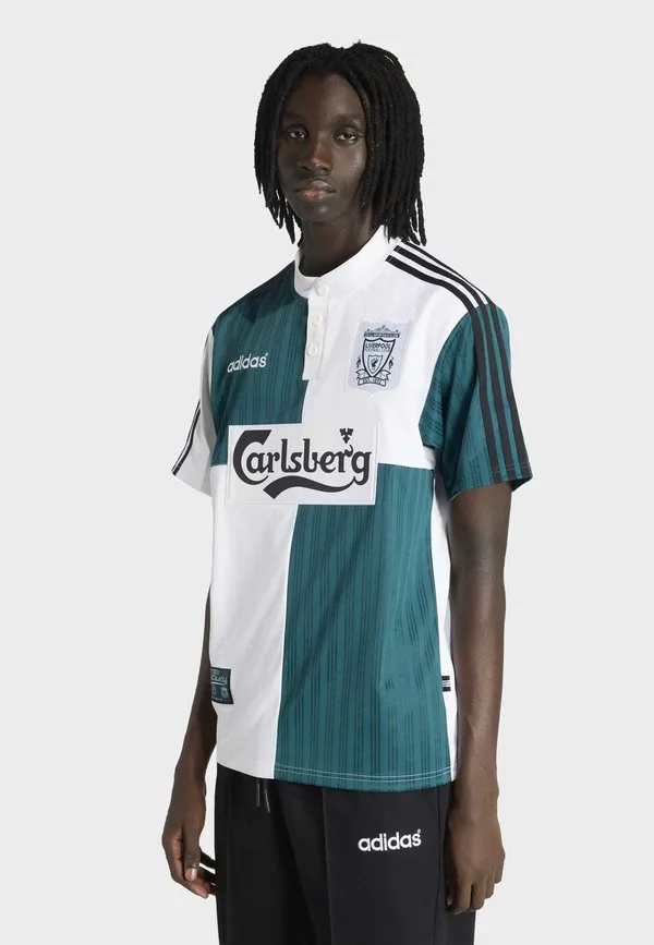Футболка «ливерпуль» для выездных матчей, принт 95 Adidas Performance, White/Rich Green