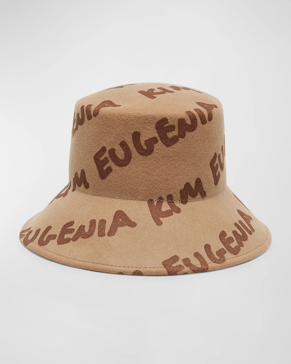 

Рубиновая шляпа-ведро из шерстяного фетра Eugenia Kim, коричневый