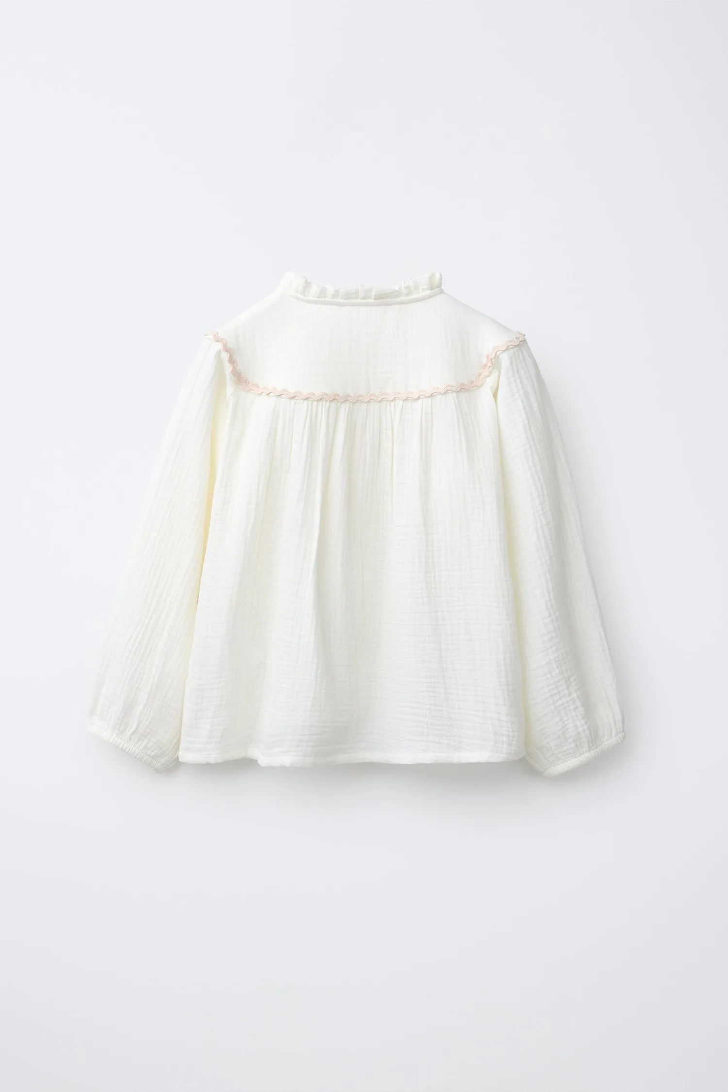 Для детей 6-14 лет / пижама с контрастной волнистой текстурой Zara, экрю — фото 3