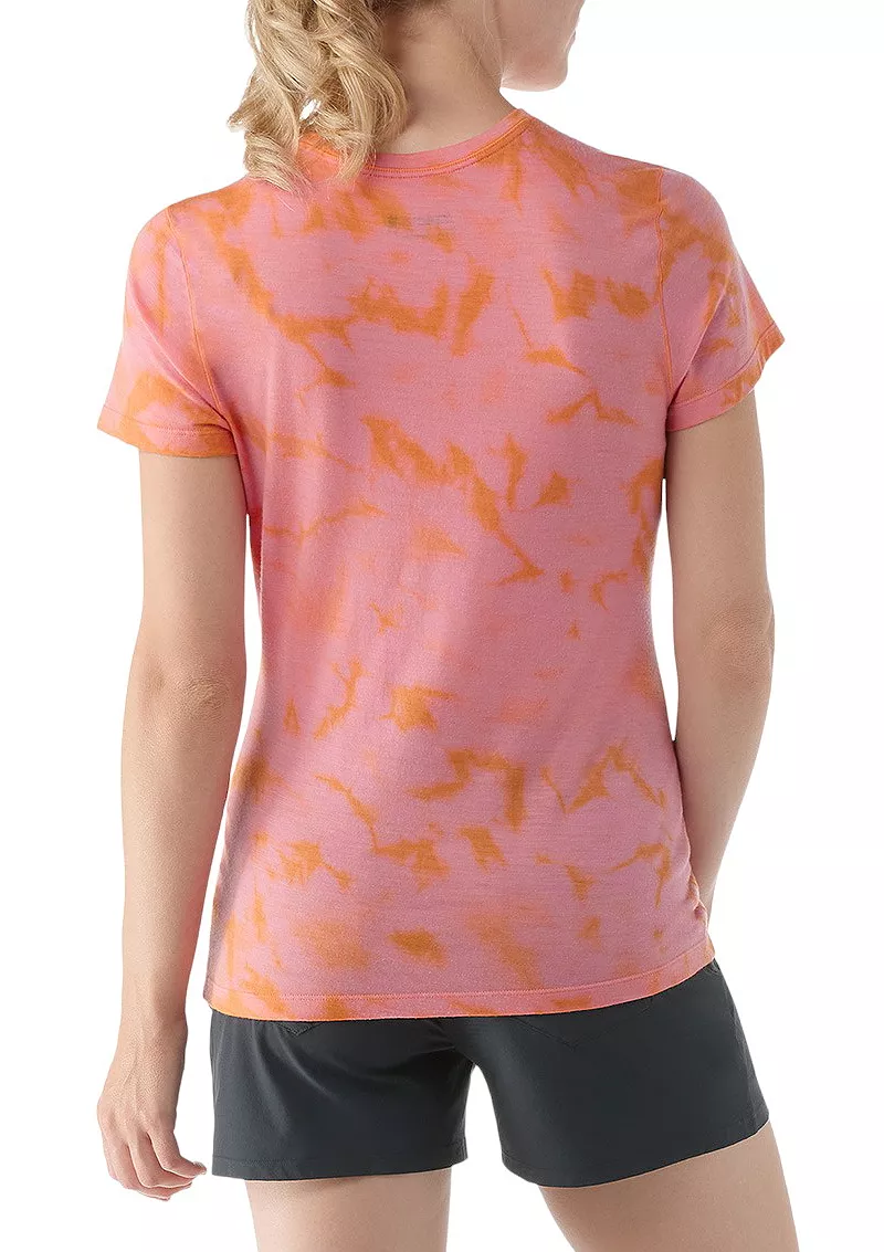 

Женская футболка Smartwool из мериноса SS, цвет Guava Orange Wash