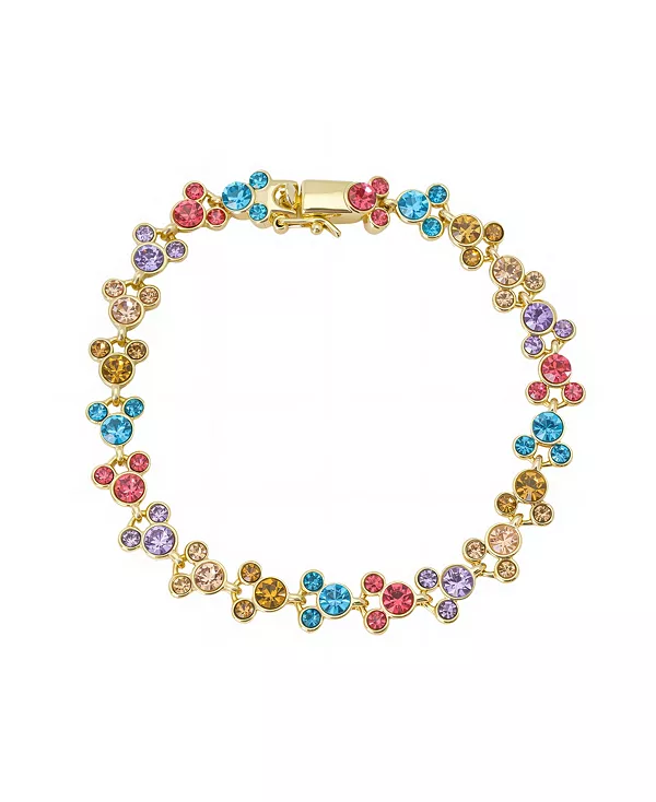 

Теннисный браслет с кристаллами Микки Мауса Disney, gold