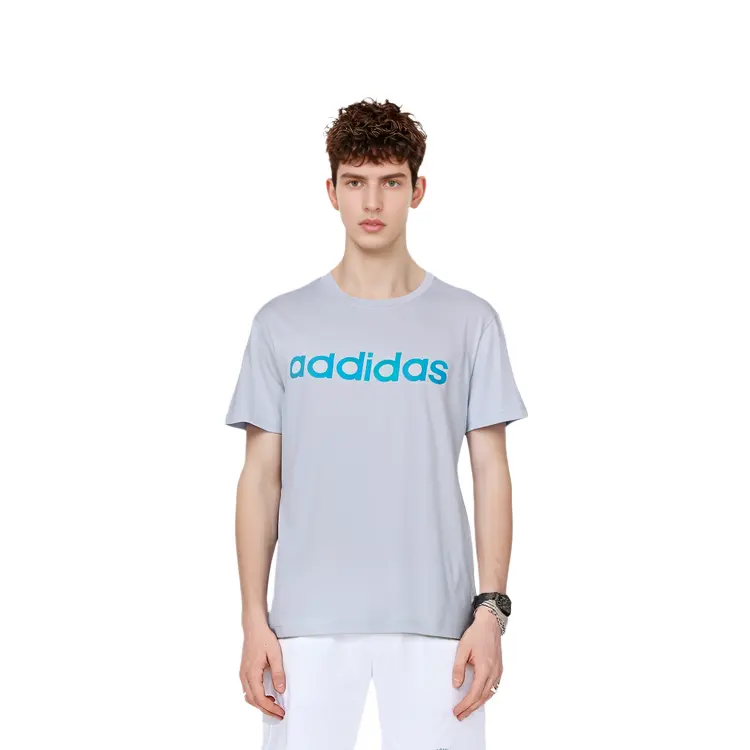 Футболка мужская светло-голубая Adidas, светло-голубой — фото 3