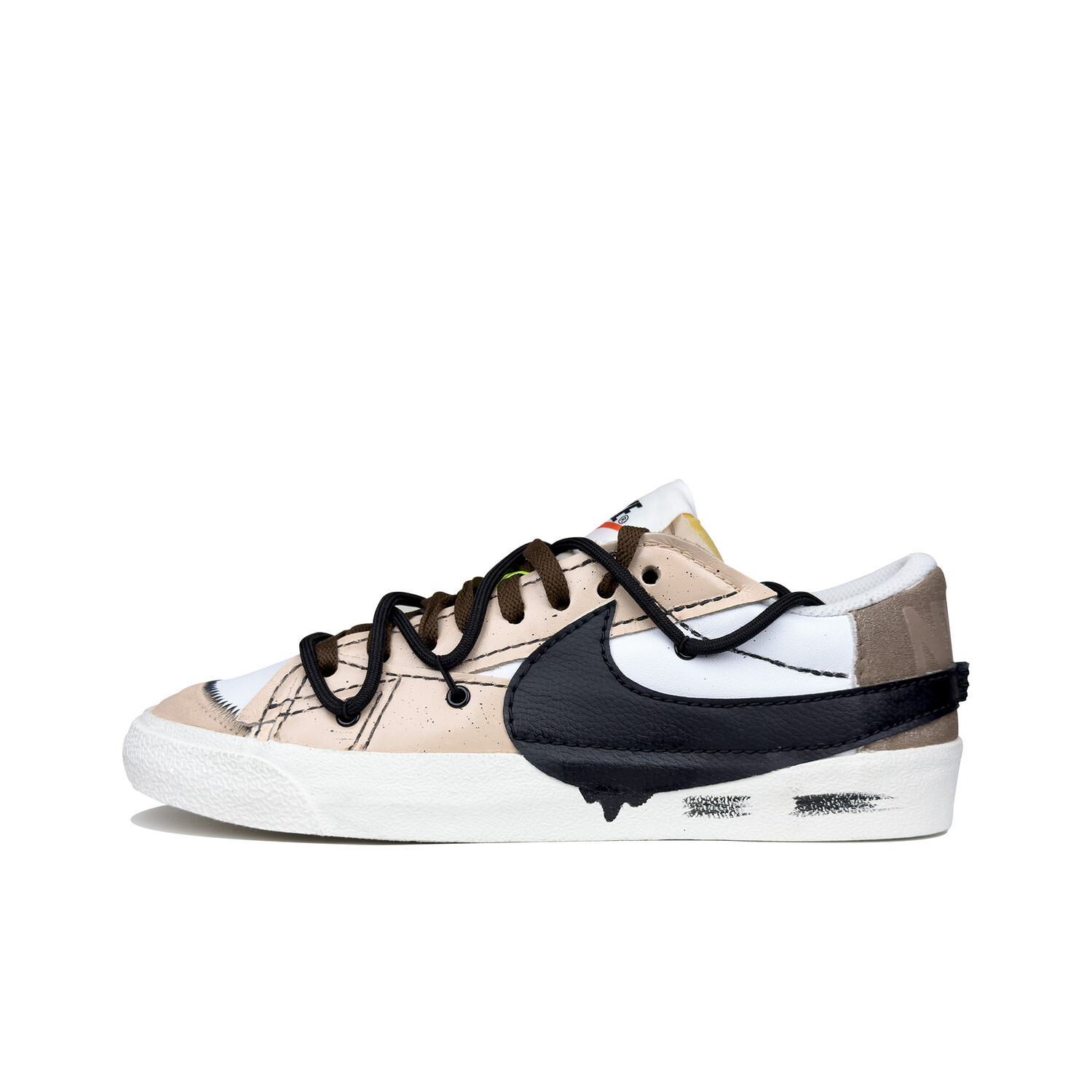 

Кроссовки Nike Blazer Skateboarding Shoes Men Low-top Beige/Khaki/Black/White, хаки