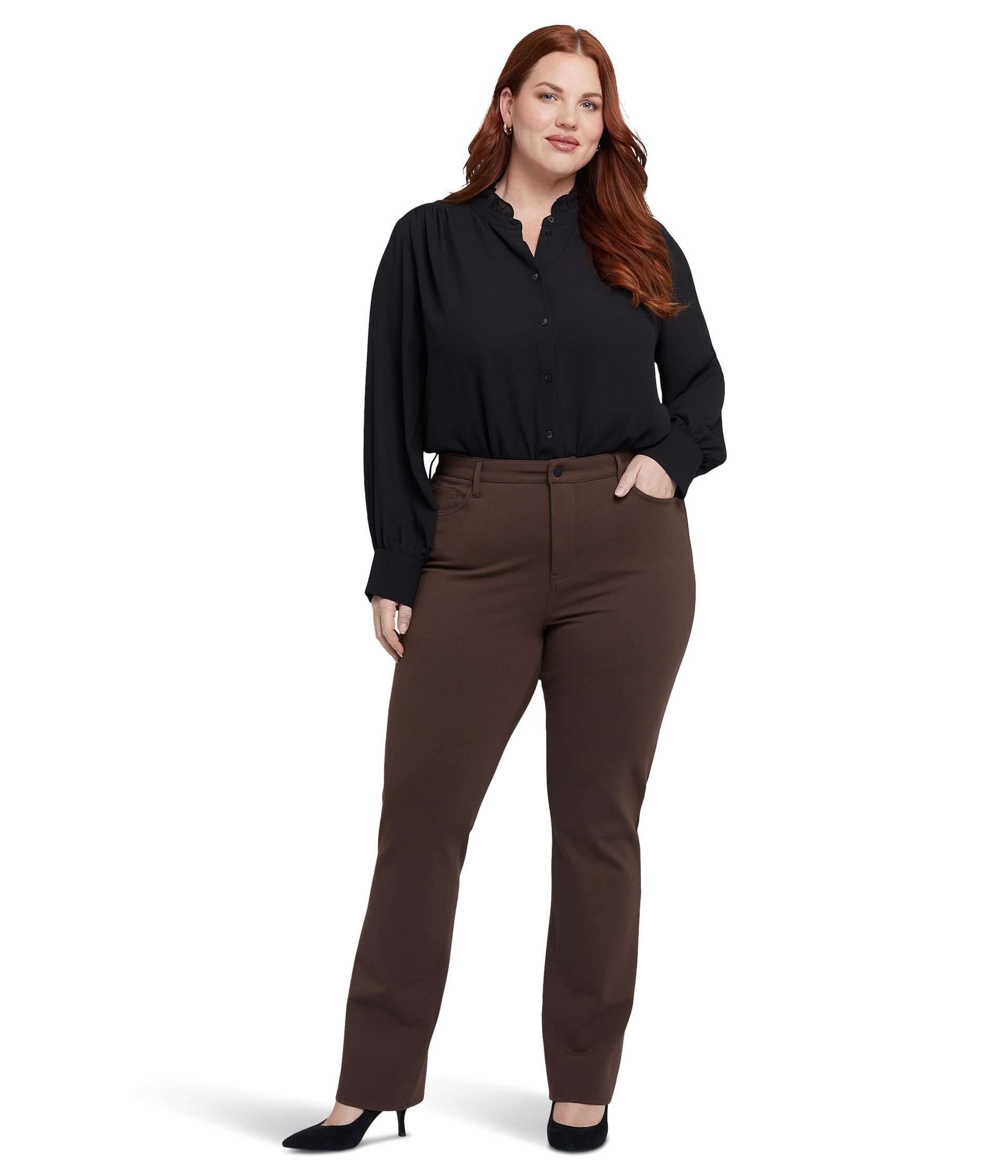 

Брюки NYDJ Plus Size Marilyn Jeans, цвет Coffee Bean