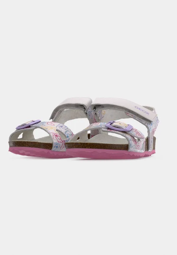 Классические сандалии адриэль из мультфильма диснея Geox, White/Dark Pink — фото 3