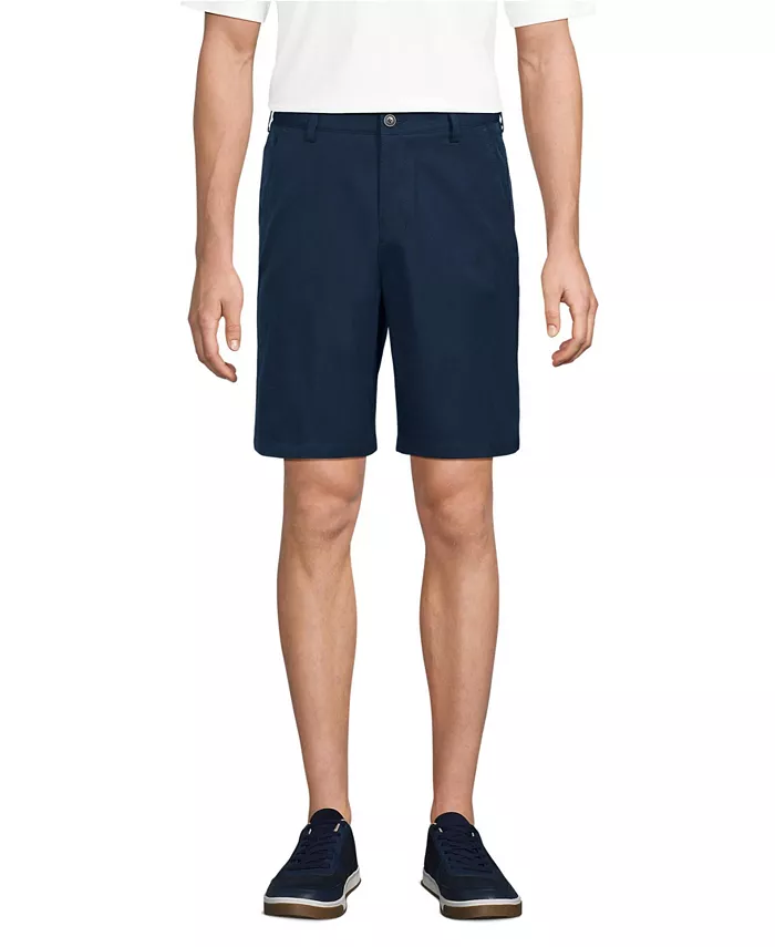 

Школьные шорты-чинос мужские Active Performance, 9" Lands' End, синий
