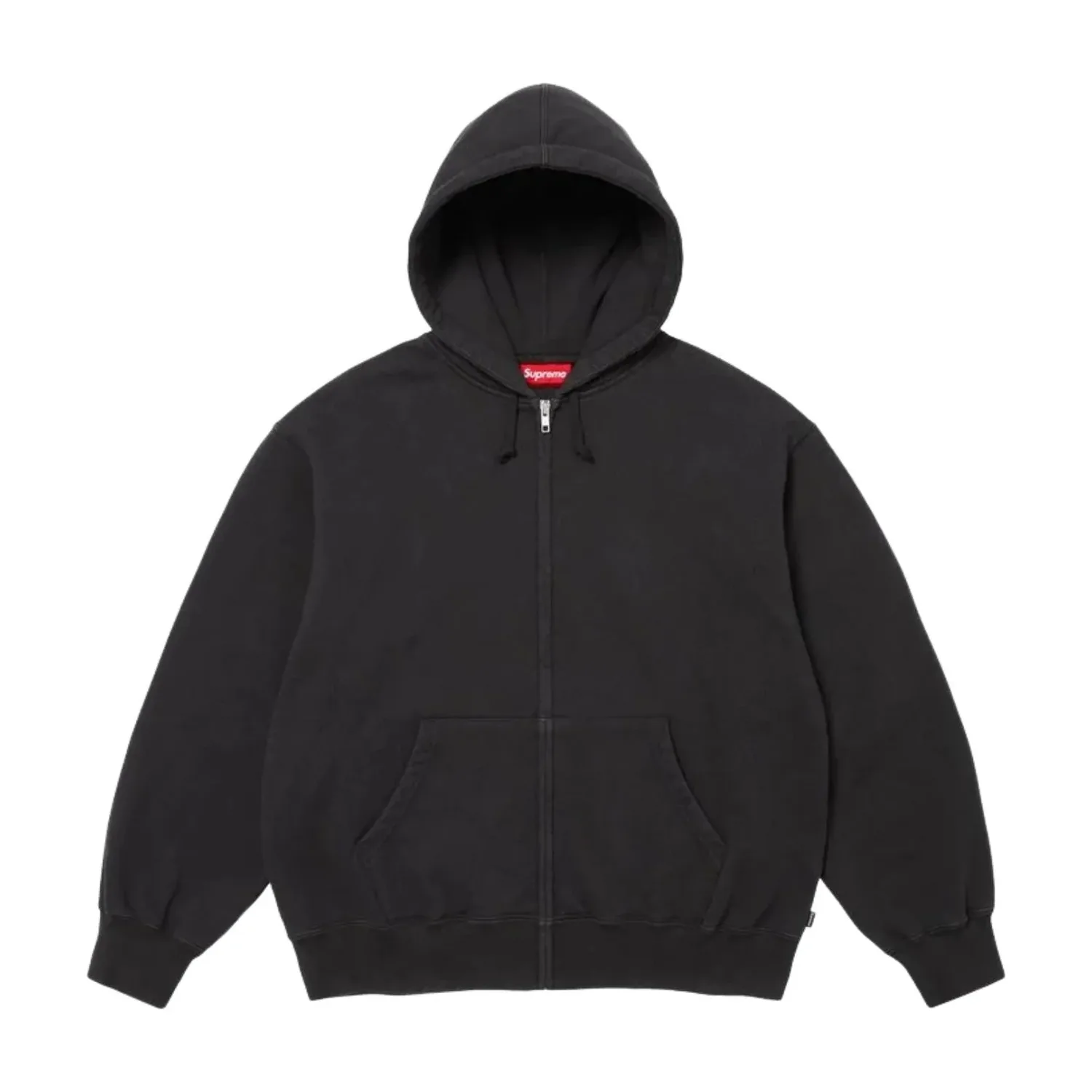 Толстовка Supreme SS26 с вырезом и застежкой-молнией, черная — фото 2