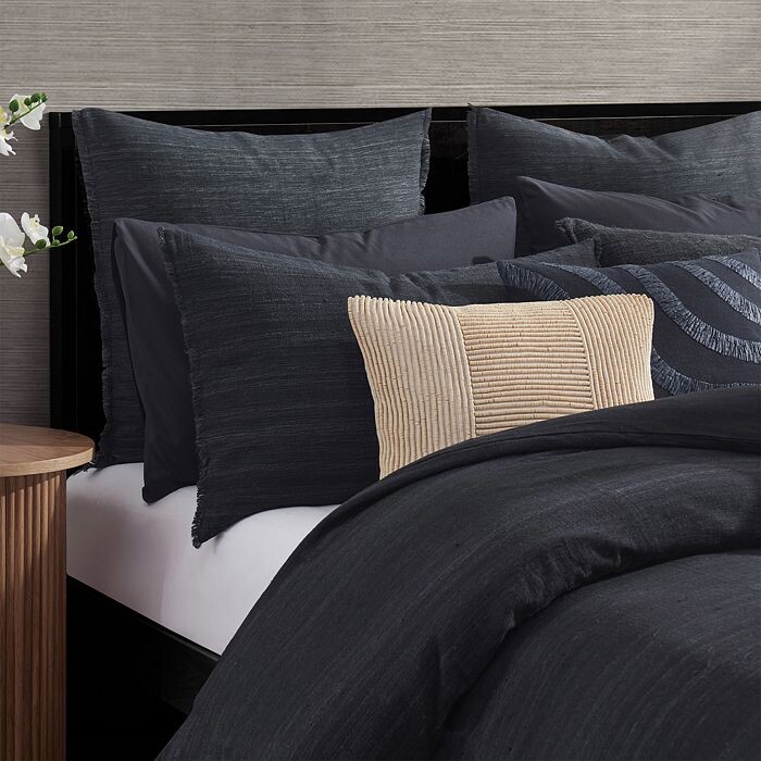 

Подушка Home Elements Raw Silk Blend King Sham Donna Karan, черный