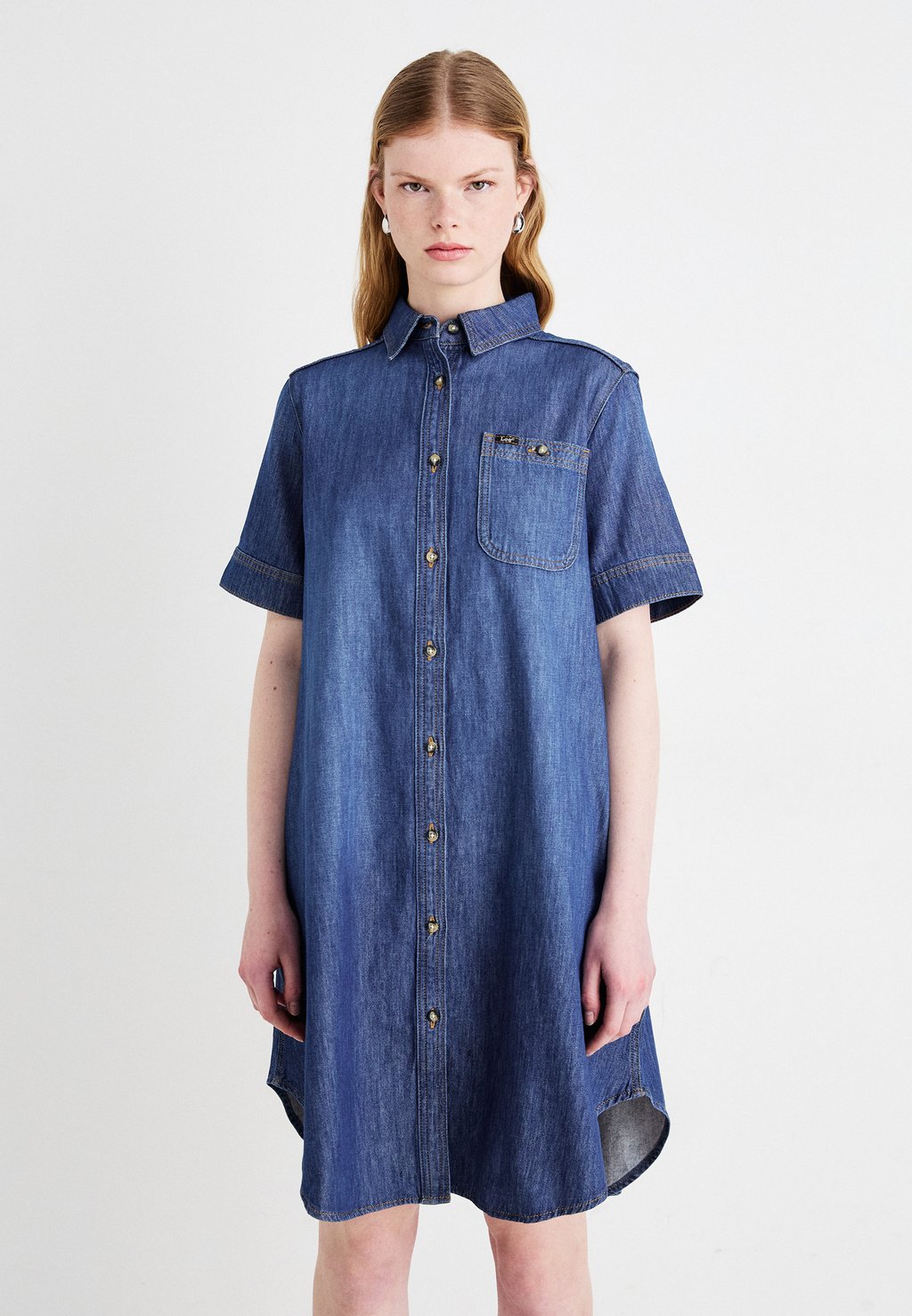 

Платье из денима ALL PURPOSE A LINE DRESS Lee, синий деним