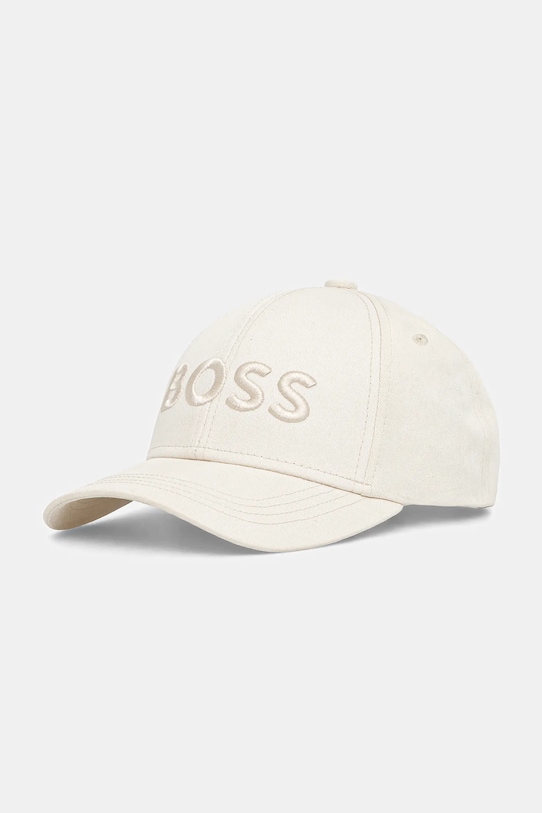 

Хлопковая кепка с козырьком Boss, бежевый