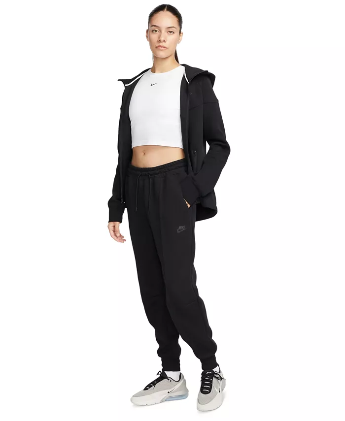 Женские спортивные брюки Tech Fleece Mid-Rise Nike, черный — фото 3