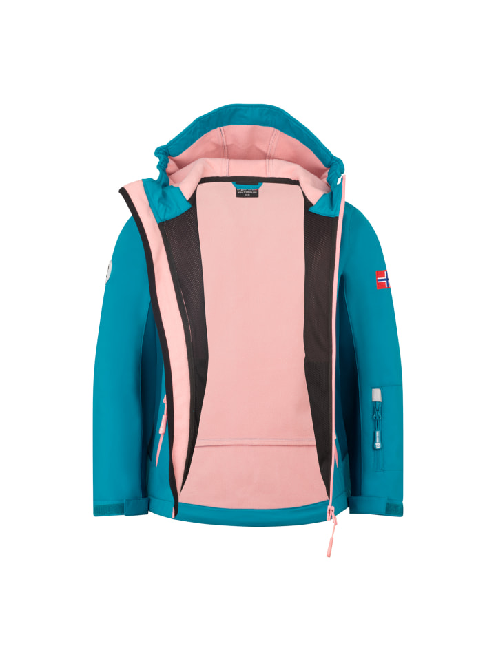 Trollkids Куртка Softshell Oslofjord синего цвета — фото 2