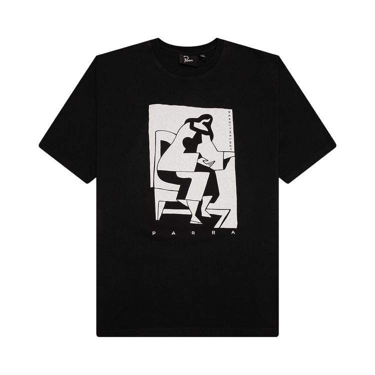 

Футболка Parra The Confession T-Shirt 'Washed Black', черный