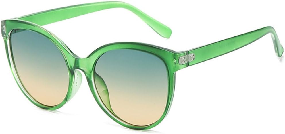 

Женские модные солнцезащитные очки на все случаи жизни, персонализированные солнцезащитные очки в большой оправе «кошачий глаз», мужские солнцезащитные очки конфетных цветов большого размера TYUVIVO, Green Tea