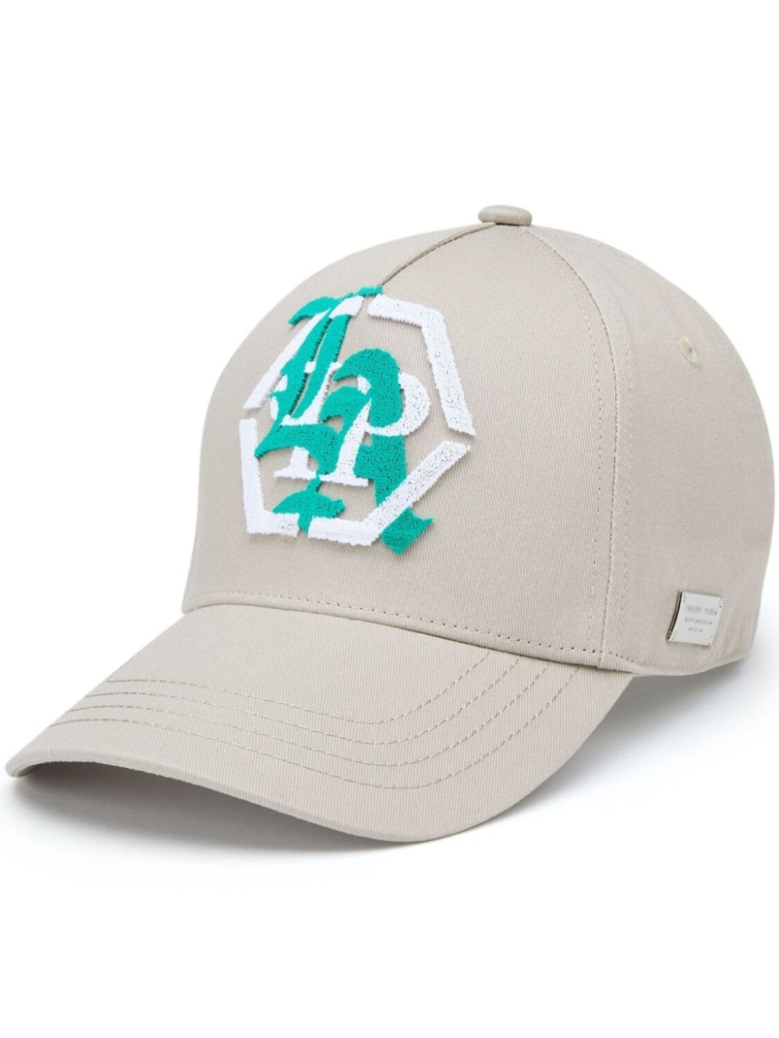 

Philipp Plein logo-appliqué baseball cap, нейтральный цвет
