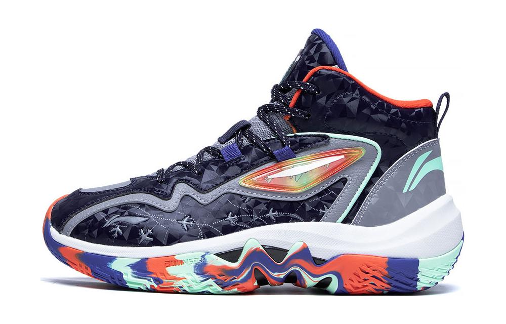 

Износостойкие детские баскетбольные кроссовки Purple Blue для подростков LINING YOUNG, фиолетовый синий