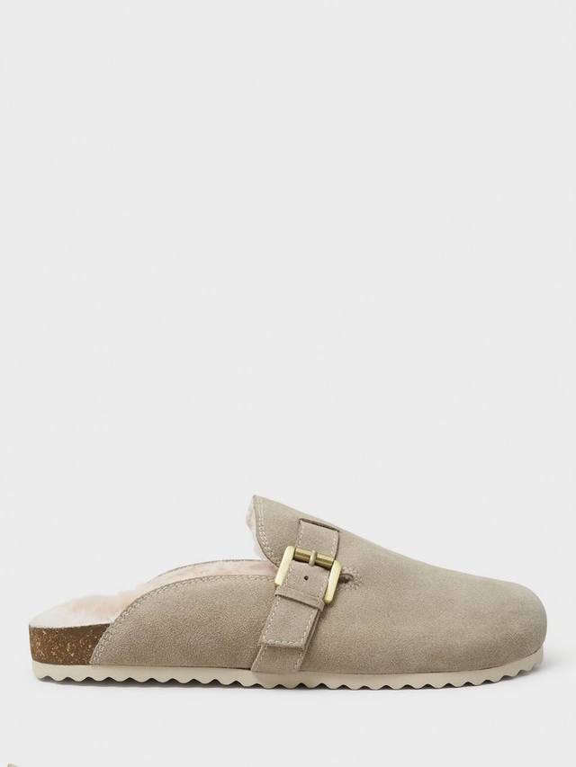 Замшевые мюли-тапочки Crew Clothing, Taupe