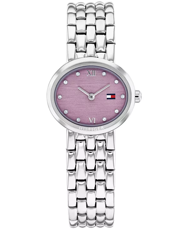 

Женские кварцевые часы с серебристым браслетом из нержавеющей стали, 25 мм Tommy Hilfiger, silver